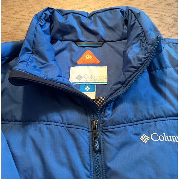 Columbia Other - Columbia Omni-Heat Puffer Jacket Mens Blue Insulated Full Zip Ripstop Coat